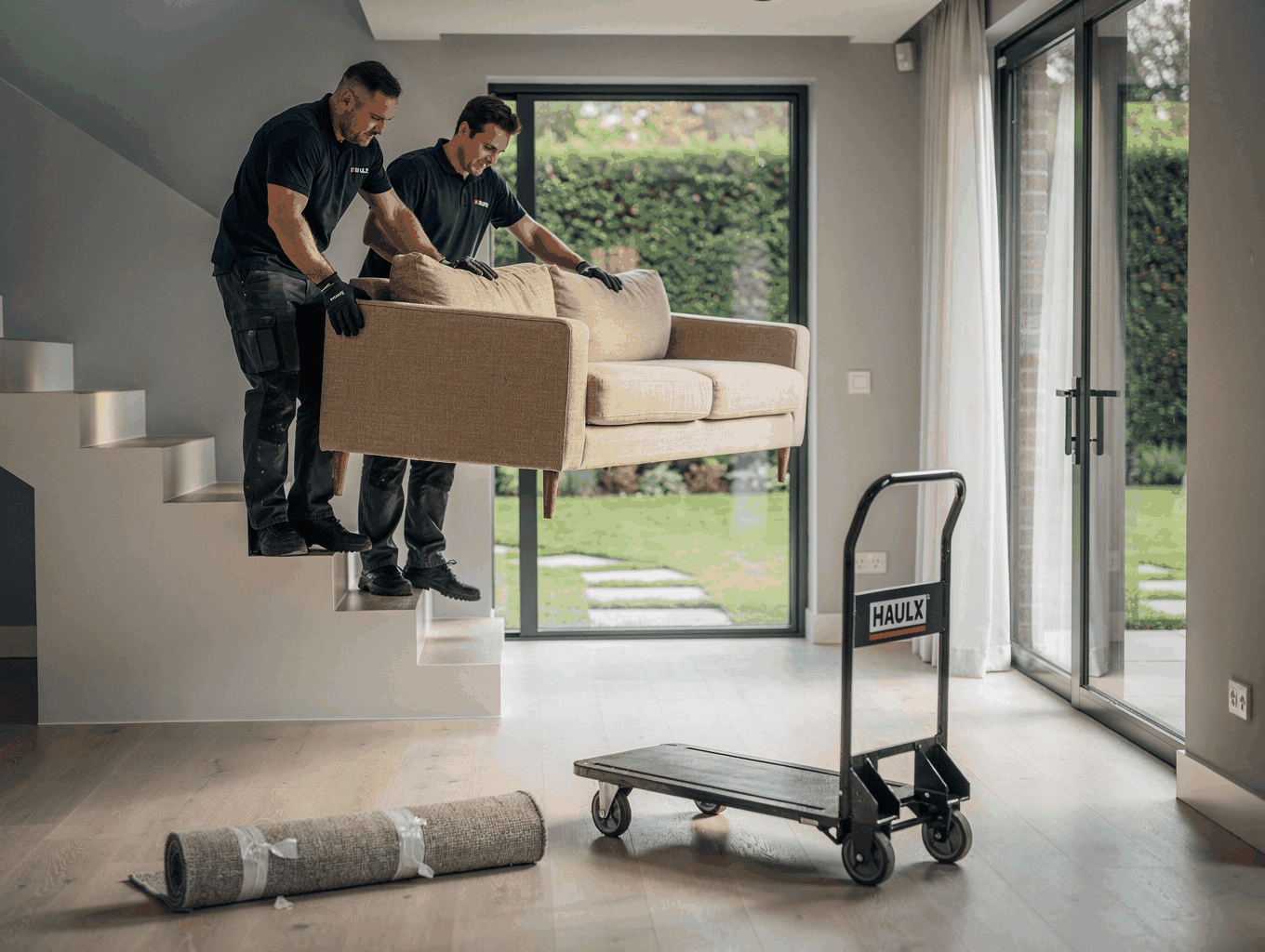 Apartment staircase and interior moving space