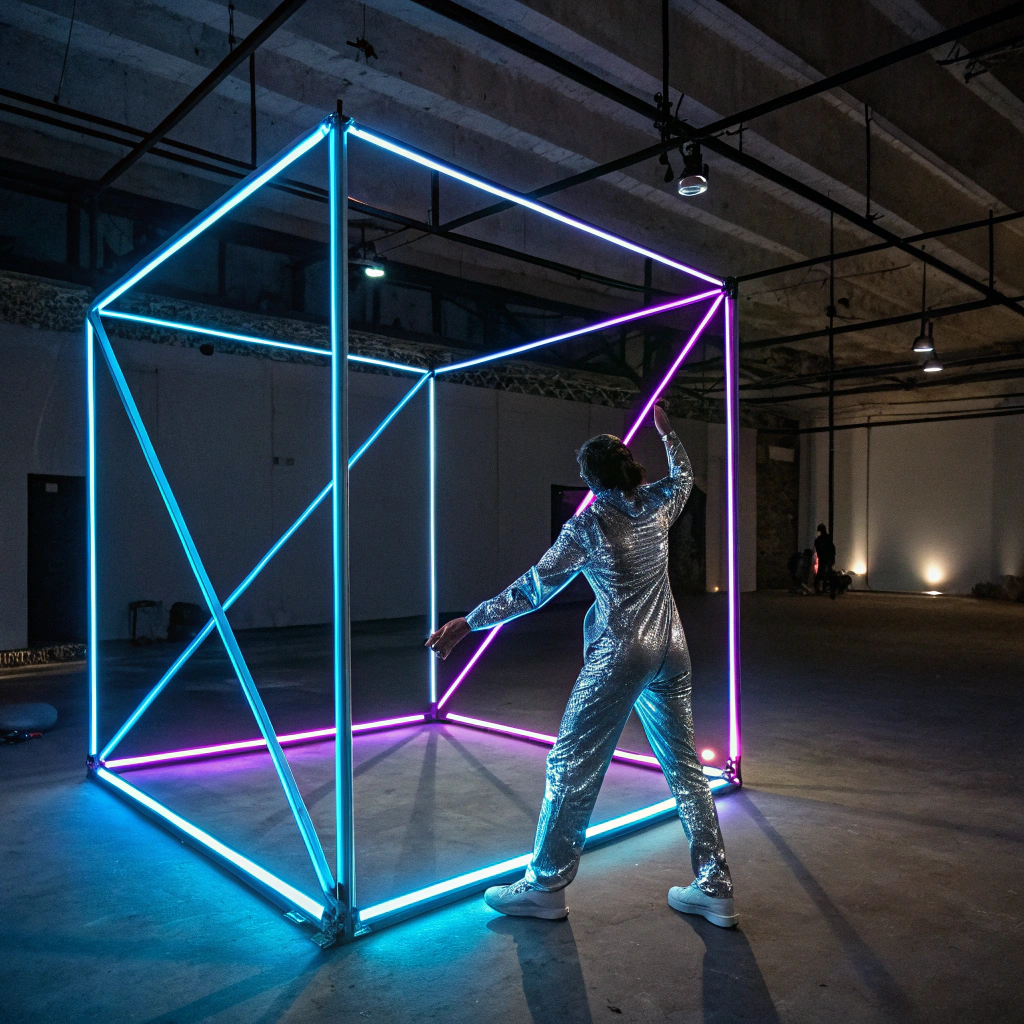 Maya reviewing geometric visual projections